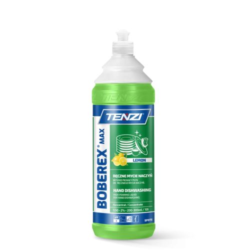 TENZI BOBEREX MAX LEMON - Citrom illatú kézi mosogatószer koncentrátum - 1L